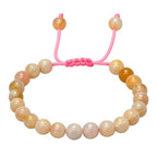 Amazing Gemstone Canadian Flower Agate Bracelet for Women Men's Gifts - Protection Healing Crystal Bracelet - 8mm Gemstone Beaded Adjustable Bracelet Pulseras Para Hombres Mujer Stocking Stuffers - color: Canadian Flower Agate