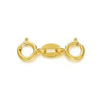14K Yellow Gold Jewelry Clasp Necklace Extender, Double Lobster Clasp Bracelet Extension Connector for DIY Necklace Bracelet Anklet Jewelry Making, 14K Gold Double Spring Clasp (Style 2) - style: Style 2