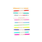 COLORFUL BLING 5-12Pcs Bohemian Love Heart Bead Bracelets for Women Vinyl Disc Heishi Surfer Stackable Stretch Bracelet Summer Beach Boho Jewelry - color: 12pcs mix heart