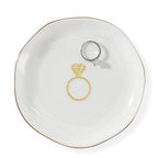 HOME SMILE Ring Dish Printed Ring，Engagement Engaged Wedding Bridal Gifts for Newly Engaged Friend,Daughter, Sister,Newlyweds,BFF - style: Ring