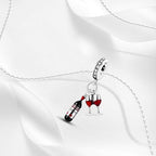 925 sterling silver bracelet necklace pendant, women's jewelry gift, dream catcher net bead pendant, suitable for original bracelets, parties, birthday jewelry gifts - color: KJC699
