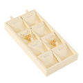 Dark Blue Jewelry Display Tray Ring Necklace Earring Bangle Organizer Multifunctional Storage Case for Jewelry Showcase (Long 8 Grids Pendant Tray(beige)) - color: 26-Pendant Tray