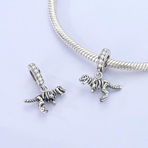 LAZA Charms for Bracelets 925 Sterling Silver Butterfly Summer Travel Ocean Lucky Charm Beads Pendant Jewelry for Women Mom - color: Tyrannosaurus rex