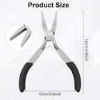 Flat Nose Pliers Jewelry Pliers 5 Inch Mini Wire Cutters Smooth Jaw Plier for Bending Straightening Ring Opening