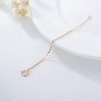 14K Gold Chain Extender for Women, Yellow Gold/White Gold/Rose Gold Adjustable Gold Necklace Anklet EXtension Chain, Available in 2/3/4 Inch - color: Rose Gold, size: 4 Inch