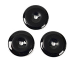 JM Design Black Onyx Donut Circle Pendant Size 40mm Sold Per Piece for Jewelry Making, Arts and Craft