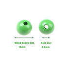 AD Beads Large Hole Wood Spacer Wooden Jewelry Making Bracelet Necklace Chandelier, Large Wooden Rosary Beads Craft Beads Pick from (16mm 100pcs, Green) - color: Green, size: 16mm 100pcs