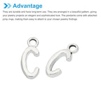 PATIKIL Letter Charm, 50pcs Alphabet Initial Pendant Charm Bulk DIY for Jewelry Making Bracelets Earrings Necklace - style: C