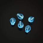 24pcs Adabele Austrian 8mm Faceted Teardrop Loose Crystal Beads Aquamarine Blue Compatible with 5500 Swarovski Crystals Preciosa SST-810 - color: Aquamarine Blue, size: 8mm x 6mm - 24pcs