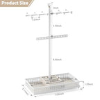 Meangood Jewelry Organizer Stand, 15.6" H Jewelry Tree Display Holder Stand for Bracelets Necklaces Earrings Rings, Gift for Women Girls (White) - color: White
