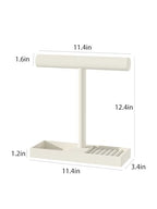 Bracelet and Necklace Holder,Velvet Jewelry Necklace Display Organizer Stand,bracelet Holder for Selling,Bracelet and Necklace Storage Tree (Style 1（Beige）) - style: Style 1（Beige）