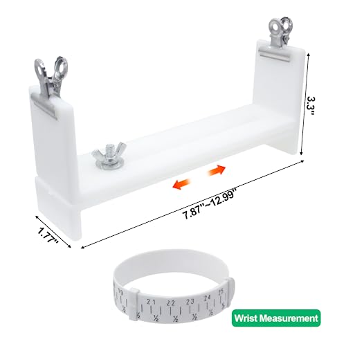 MXFIV Jig Bracelet Maker, Adjustable Braiding Tool, U Shape Paracord Making Kit, Kit DIY Hand Knitting Bracelet Jig with 2 Clips and Wrist Measurement, Wristband Rope Knot Braided Fixing Tools