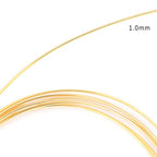 BEADIA 18K Gold Plated Wire 1.0mm 2 Meters Bead Cord for Bracelet Necklace Charm Beading Jewelry Making Findings - size: 1.0mm, style: 18K Gold