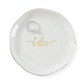 HOME SMILE I Do Ring Dish,Engagement Engaged Wedding Bridal Gifts for Newly Engaged Friend,Daughter, Sister,Newlyweds,BFF,Ceramic White - style: I Do