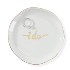 HOME SMILE I Do Ring Dish,Engagement Engaged Wedding Bridal Gifts for Newly Engaged Friend,Daughter, Sister,Newlyweds,BFF,Ceramic White - style: I Do