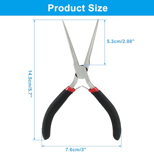 14.5cm/5.7" Extra Long Needle Nose Pliers, Precision Wire Plier Repair Tool, Flush Cutting Pliers, Stripper Hand Jewellery Making Tool - style: Long Needle Nose Pliers