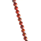 Natural Stone Beads Red Malachite 10mm Polished Round Smooth Gemstone Beads for Jewelry Making 15 Inch(Red Malachite,10mm) - color: Red Malachite, size: 10mm