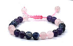 Amazing Gemstone Bracelet for Anxiety and Stress Manifestation - Rose Quartz Sodalite Amethyst Bracelet Set for Men Women Healing Calming Anxiety Stress Relief Gifts Pulseras Para Hombres Mujer - color: Anxiety