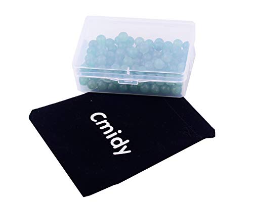 Natural Stone Beads 100pcs 8mm Green Aventurine Round Genuine Real Stone Beading Loose Gemstone DIY Charm Smooth Beads for Bracelet Necklace Earrings Jewelry Making (Green Aventurine, 8mm) - color: Green Aventurine, size: 8mm