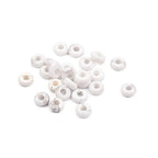 BEADIA Natural White Howlite Rondelle Stone with Large Hole (4mm) Loose Semi Gemstone Beads for Jewelry Making 10mmx4mm 24pcs - color: White Howlite, size: 10mm x 4mm