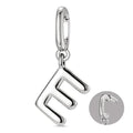 OVRUNS Initial Charm for Women,Letter Bracelet Necklace Charms Alphabet Pendant Charms With Clasp - color: Silver, style: Letter E