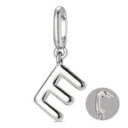 OVRUNS Initial Charm for Women,Letter Bracelet Necklace Charms Alphabet Pendant Charms With Clasp - color: Silver, style: Letter E