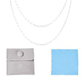 3.28 Feet Sterling Silver Paperclip Chain Paperclip Link Necklace Oval Cable Chain with Velvet Polishing Cloth Permanent Bracelet Kit 8.5x3mm for Women Men Necklace Jewelry Making - color: Silver