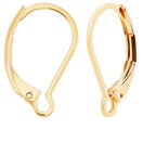 Beebeecraft 1 Box 20Pcs Leverback Earring Findings 24K Gold Plated Brass Earring Hooks Clasp 16.5x10mm Ear Wire Clip with 20Pcs Open Jump Rings for DIY Jewelry Making - color: 20Pcs 24K Gold Plated 304 Stainless Steel #3
