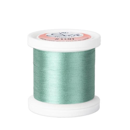 YLI Threads Silk Thread – 100 wt Fine Japanese Silk for Appliqué, EPP, and Quilting - Aqua - color: Aqua