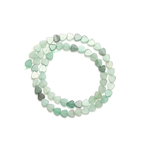 6mm Natural Green Aventurine Stone Beads Heart Shape Cute Fine Gems Spacer Beads Fit Jewelry Making DIY Exquisite Necklace Bracelet Accessory - color: Green Aventurine