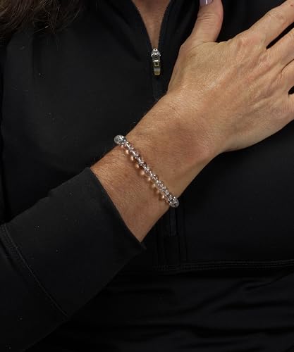 Cherry Tree Collection - Small, Medium, Large Sizes - Gemstone Beaded Bracelets For Women and Men - 6mm Round Beads - color: Clear Quartz, size: Small