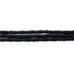 5x12mm Natural Black Agate Stone Bamboo Shape Gem Healing Energy Loose Spacer Beads for DIY Necklace Bracelet Earring - color: Black Agate