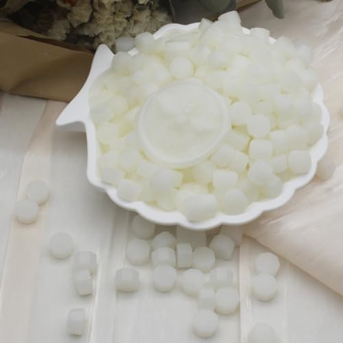 250pcs Translucent Wax Seal Beads, Andotopee Premium Half-Transparent Sealing Wax Pellets for Stamp Seals, Wedding Invitation, Letter Envelope, Thanks Card, Scrapbook DIY & Bridal Crafts - color: Translucent