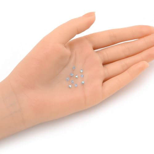 100pcs Authentic Preciosa 3mm (0.12 Inch) Small Faceted Bicone Crystal Loose Beads Aquamarine AB (Blue) Compatible with Swarovski Elements Crystals for Jewelry Making Pre-B361 - color: Aquamarine AB, size: 3mm (0.12 Inch) - 100pcs
