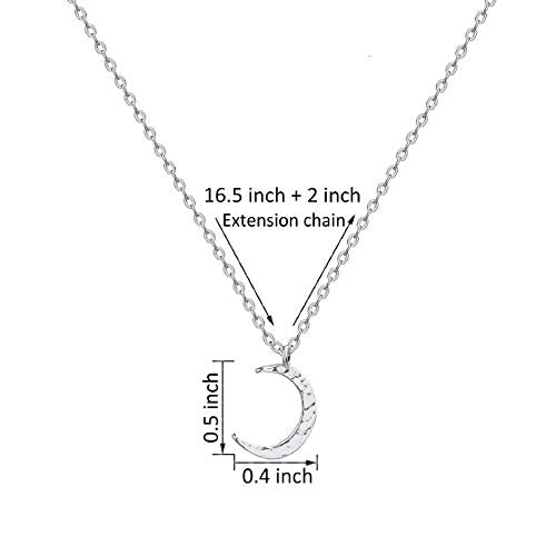 Valloey Rover Gold Necklace for Women 14K Gold Plated Circle Cubic Zirconia Pendant Necklace Dainty Twist Rope Chain Necklace Simple Jewelry Gift for Women - style: Sliver-CMoon