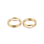 HDSupplies 100 Pieces - 304 Gold Tone Stainless Steel Jump Rings - 8mm - 19 Gauge (0.9mm Thickness) - color: Gold Tone Stainless Steel, size: 8mm / 0.9mm Thick / 19 Gauge