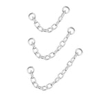4Pcs Gold Earrings Connector Chains Set for Women, Convertible Dangle Chain for Double Piercings 50mm - color: silver 20mm 30mm 40mm