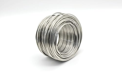 Stainless Steel Solid Wire, 1 Pound Hobby Wire,Multi-Purpose Steel Wire Ideal for Crafts,DIY Projects,Fastening,Fixing Up Fences (12Gauge)