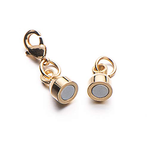 Zpsolution 6mm Magnetic Jewelry Clasps Lobster Clasp Oval Shape for Necklace Bracelet 8 pcs - color: Oval Gold and Silver
