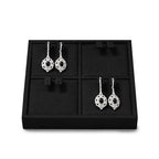 Oirlv Microfiber 4 Slots Jewelry Earring Display Tray Modular Customizable Jewelry Tray - style: P13702