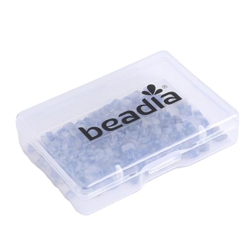 Beadia Natural Blue Sodalite Stone Tila Beads 5x2mm Rectangle 2-Hole Spacer Beads for DIY Bracelet Earring Making 15"/Strand - color: Blue Sodalite, size: 5x2mm