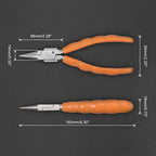6" Chain Nose Stainless Steel Pliers - Eyeglasses Repair & Adjustment Tools with Screwdriver and Glasses Cloth - style: Chain Nose Plier