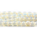 47Pcs 8mm Natural White Synthetic Opal Stone Round Beads Loose Beads Wholesale for Jewelry Making - color: White Opal, size: 8mm