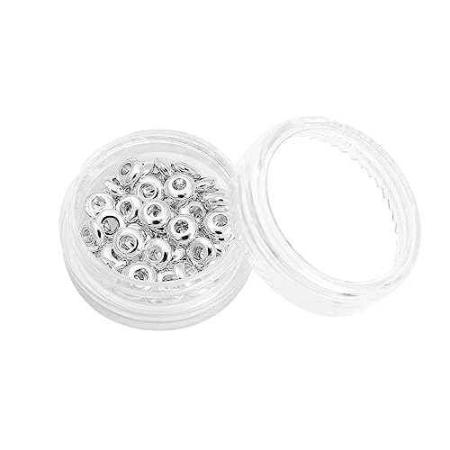 BEADIA Silver Plated Roudelle Spacer Beads 5x1.8mm 50pcs for Jewelry Making Findings Non Tarnish - color: Silver, size: 5x1.8mm Roudelle