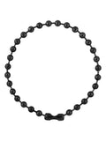 Sacina Y2k Aesthetic Emo Beaded Ball Chain Necklace, Gothic Punk Grunge Necklace, Christmas Jewelry Gift - color: Black, size: 18 in