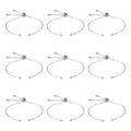 FASHEWELRY 10Pcs Adjustable Slider Bracelet Platinum Cable Chains Bracelet Slider Extender Chains with Cubic Zirconia Ends for Woman Jewelry Making, 7.87 Inch Long - color: Platinum Cable Chains, size: 7.87"