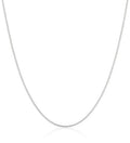 Amazon Essentials Sterling Yellow Gold or Silver Thin 0.8mm Box Chain Necklace - color: Silver, size: 24"