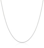 Amazon Essentials Sterling Yellow Gold or Silver Thin 0.8mm Box Chain Necklace - color: Silver, size: 30"