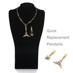 Zpsolution Double Opening Swivel Clasp for Necklace, Clasp Connector for Pendant, Necklace Charm Holder Silver/Gold 4PCS - color: 2 Glod 2 Silver