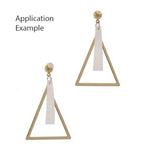 Adabele 50pcs Silver Triangle Beading Hoop Link Jewelry Findings 12mm Geometric Connector Open Back Bezel Frame for DIY Craft Jewelry Making CF72-1 - size: Triangle Shape (0.47 inch)